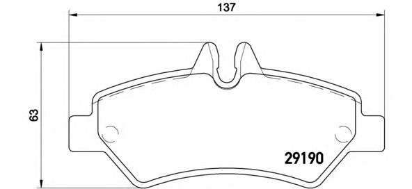 Okładziny (klocki) do hamulców tarczowych tylne Brembo P50084 cena, od 22,45 USD
