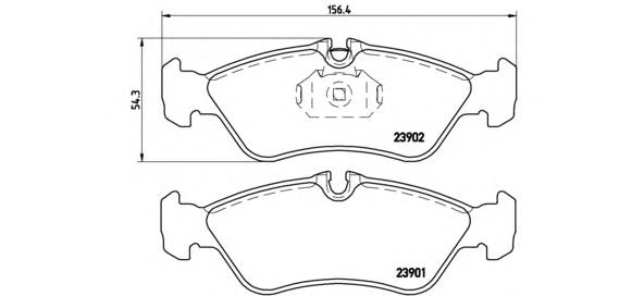 Do koszyka P50082 Brembo Okładziny (klocki) do hamulców tarczowych tylne