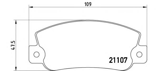 Okładziny (klocki) do hamulców tarczowych tylne Brembo P23032 cena, od 21,94 USD