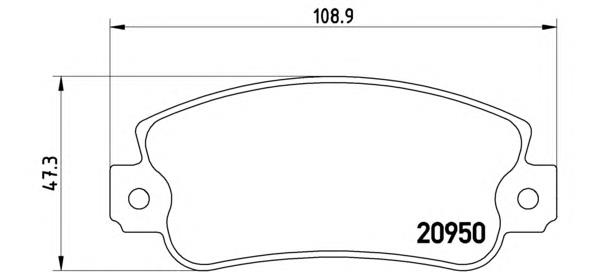 Klocki hamulcowe przednie tarczowe Brembo P23021 cena, od 21,28 USD