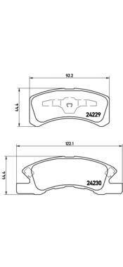 Klocki hamulcowe przednie tarczowe Brembo P16011 cena, od 35,87 USD