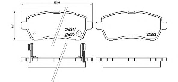 Klocki hamulcowe przednie tarczowe Brembo P16013 cena, od 29,33 USD