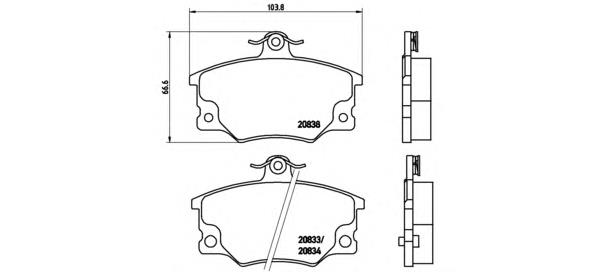 P23017 Brembo klocki hamulcowe przednie tarczowe