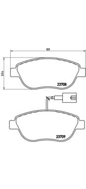 Do koszyka 71772521 Fiat/Alfa/Lancia Klocki hamulcowe przednie tarczowe