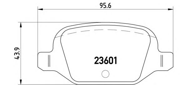 Okładziny (klocki) do hamulców tarczowych tylne Brembo P23064 cena, od 20,66 USD