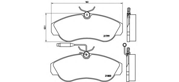 Klocki hamulcowe przednie tarczowe Brembo P23069 cena, od 30,41 USD
