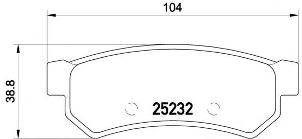 Okładziny (klocki) do hamulców tarczowych tylne Brembo P10053 cena, od 17,53 USD
