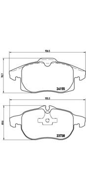 P10 011 Brembo klocki hamulcowe przednie tarczowe