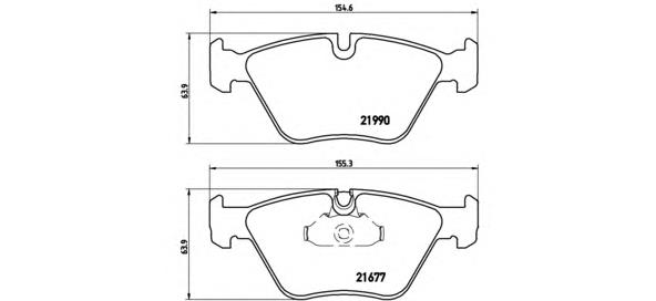 Klocki hamulcowe przednie tarczowe Brembo P06065 cena, od 26,94 USD