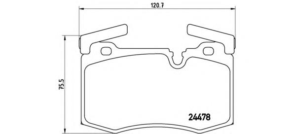 Klocki hamulcowe przednie tarczowe Brembo P06068 cena, od 34,45 USD