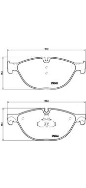 P06076 Brembo klocki hamulcowe przednie tarczowe