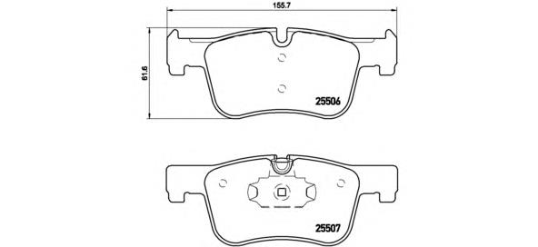 Klocki hamulcowe przednie tarczowe Brembo P06070 cena, od 33,79 USD