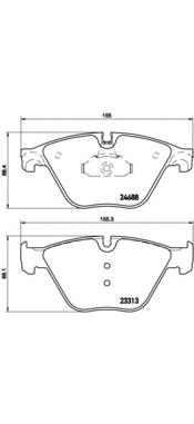 Klocki hamulcowe przednie tarczowe Brembo P06074 cena, od 38,07 USD