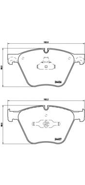 Klocki hamulcowe przednie tarczowe Brembo P06073 cena, od 52,14 USD