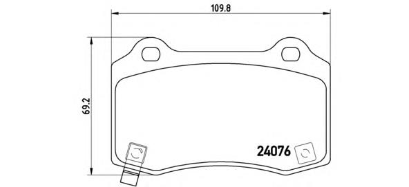 Okładziny (klocki) do hamulców tarczowych tylne Brembo P11024 cena, od 33,56 USD