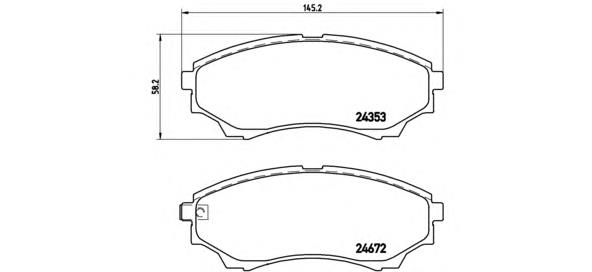 Klocki hamulcowe przednie tarczowe P24086 Brembo