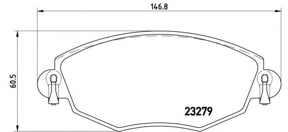 P24060 Brembo klocki hamulcowe przednie tarczowe