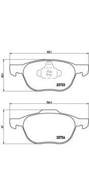 Klocki hamulcowe przednie tarczowe Brembo P24061 cena, od 26,45 USD