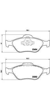 P24055 Brembo klocki hamulcowe przednie tarczowe