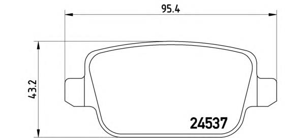 P24075 Brembo okładziny (klocki do hamulców tarczowych tylne)