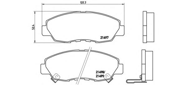 Klocki hamulcowe przednie tarczowe Brembo P28042 cena, od 27,02 USD