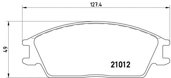 P30001 Brembo klocki hamulcowe przednie tarczowe