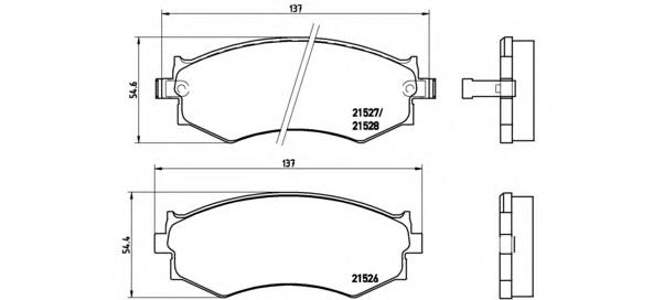 Klocki hamulcowe przednie tarczowe Brembo P30002 cena, od 24,48 USD