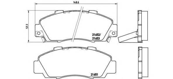 Klocki hamulcowe przednie tarczowe Brembo P28026 cena, od 31,46 USD