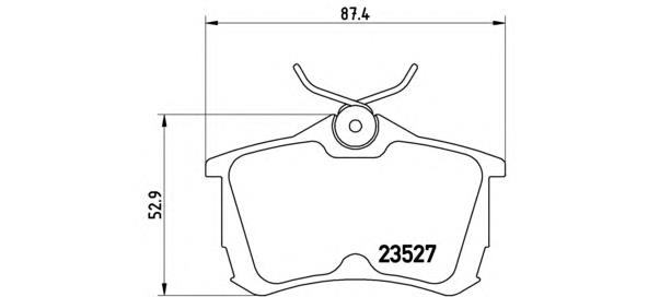 Okładziny (klocki) do hamulców tarczowych tylne Brembo P28030 cena, od 23,12 USD