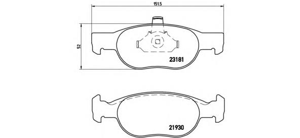 Klocki hamulcowe przednie tarczowe Fiat/Alfa/Lancia 77362170 cena, od 36,48 USD