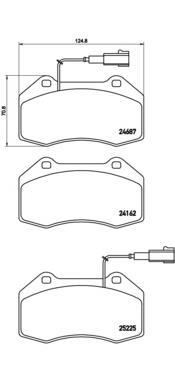 Klocki hamulcowe przednie tarczowe Brembo P23139 cena, od 51,34 USD