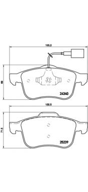 Klocki hamulcowe przednie tarczowe Brembo P23132 cena, od 38,50 USD