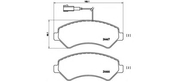 Klocki hamulcowe przednie tarczowe Brembo P23136 cena, od 35,34 USD