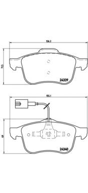 P23103 Brembo klocki hamulcowe przednie tarczowe