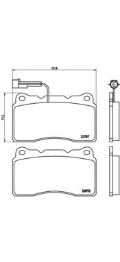 Klocki hamulcowe przednie tarczowe Brembo P23115 cena, od 48,53 USD