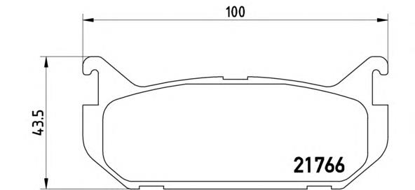 P24 036 Brembo okładziny (klocki do hamulców tarczowych tylne)