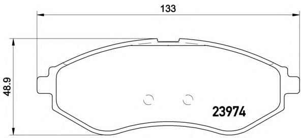 P24048 Brembo klocki hamulcowe przednie tarczowe