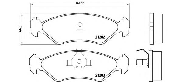 Klocki hamulcowe przednie tarczowe 1465126 Ford