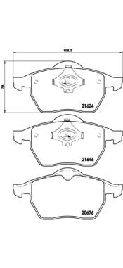 P85036 Brembo klocki hamulcowe przednie tarczowe