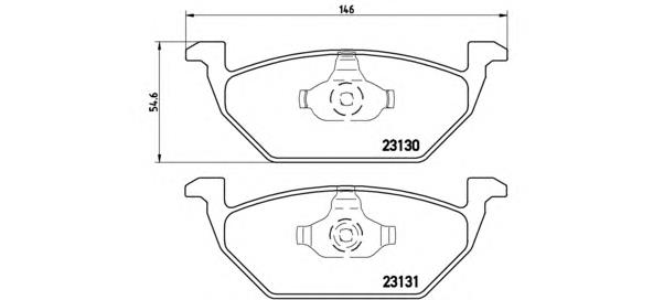 Klocki hamulcowe przednie tarczowe Brembo P85041 cena, od 25,60 USD