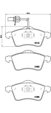 Klocki hamulcowe przednie tarczowe Brembo P85049 cena, od 26,77 USD