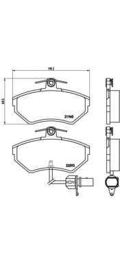 P85044 Brembo klocki hamulcowe przednie tarczowe