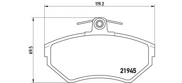 P85042 Brembo klocki hamulcowe przednie tarczowe