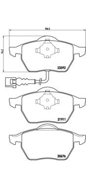 P85045 Brembo klocki hamulcowe przednie tarczowe