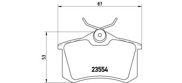 P85017 Brembo okładziny (klocki do hamulców tarczowych tylne)