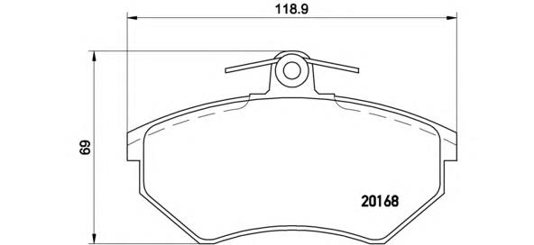 P85011 Brembo klocki hamulcowe przednie tarczowe