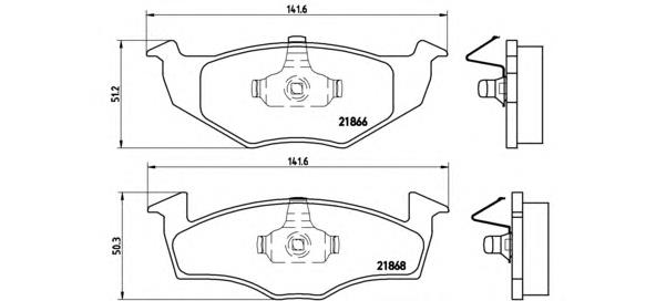 Klocki hamulcowe przednie tarczowe Brembo P85030 cena, od 24,83 USD