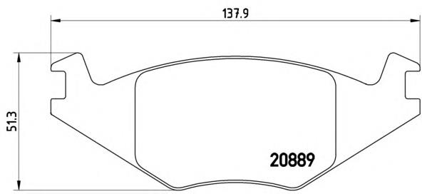 Klocki hamulcowe przednie tarczowe Brembo P85019 cena, od 23,12 USD
