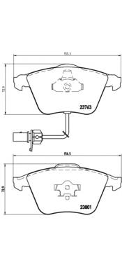 Klocki hamulcowe przednie tarczowe Brembo P85084 cena, od 39,57 USD