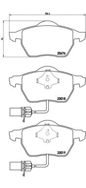 P85085 Brembo klocki hamulcowe przednie tarczowe